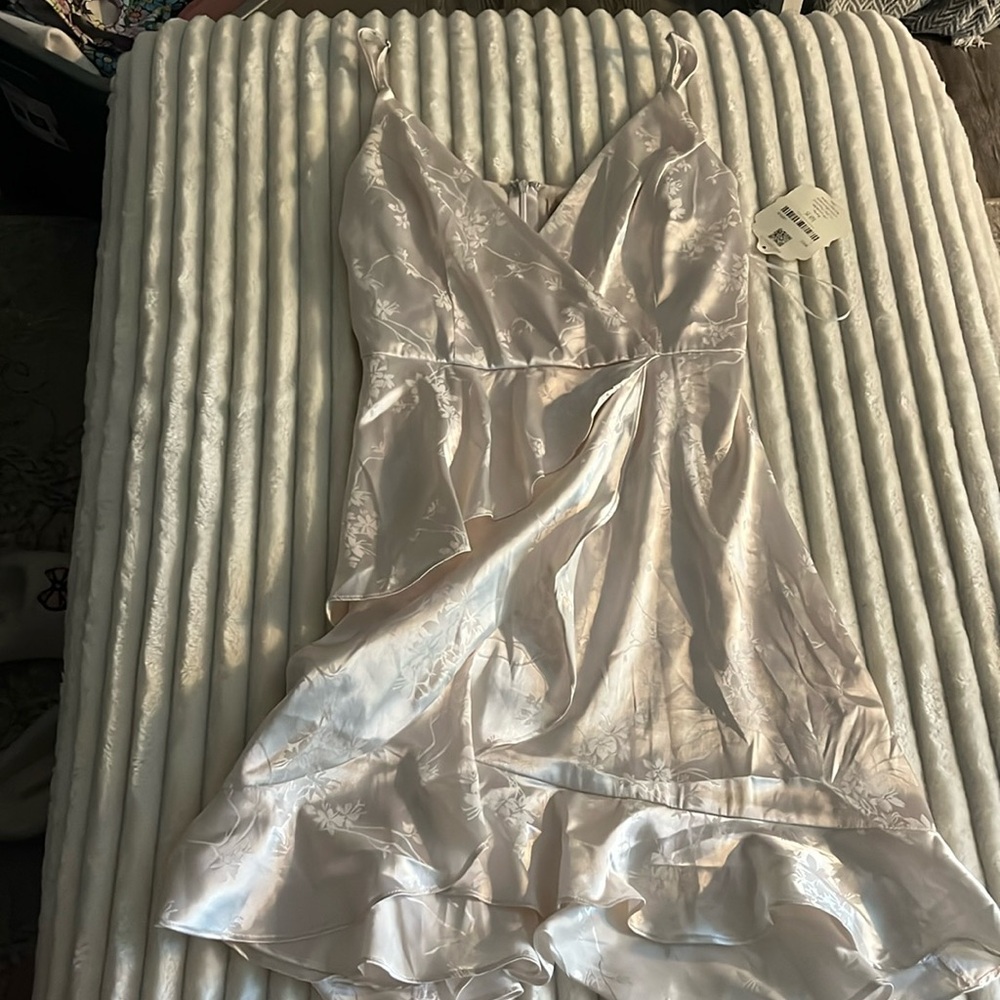 Silk champagne dress